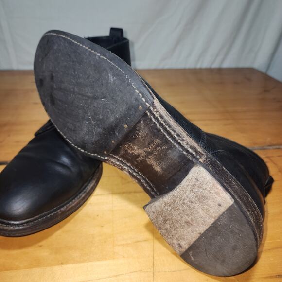 Rag & Bone Black Leather Lace Up Boots - Size 12 - Picture 7 of 13